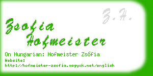 zsofia hofmeister business card